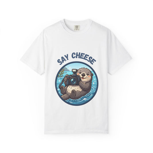 Say Cheese Otter T-Shirt | Cute Photography Graphic Tee