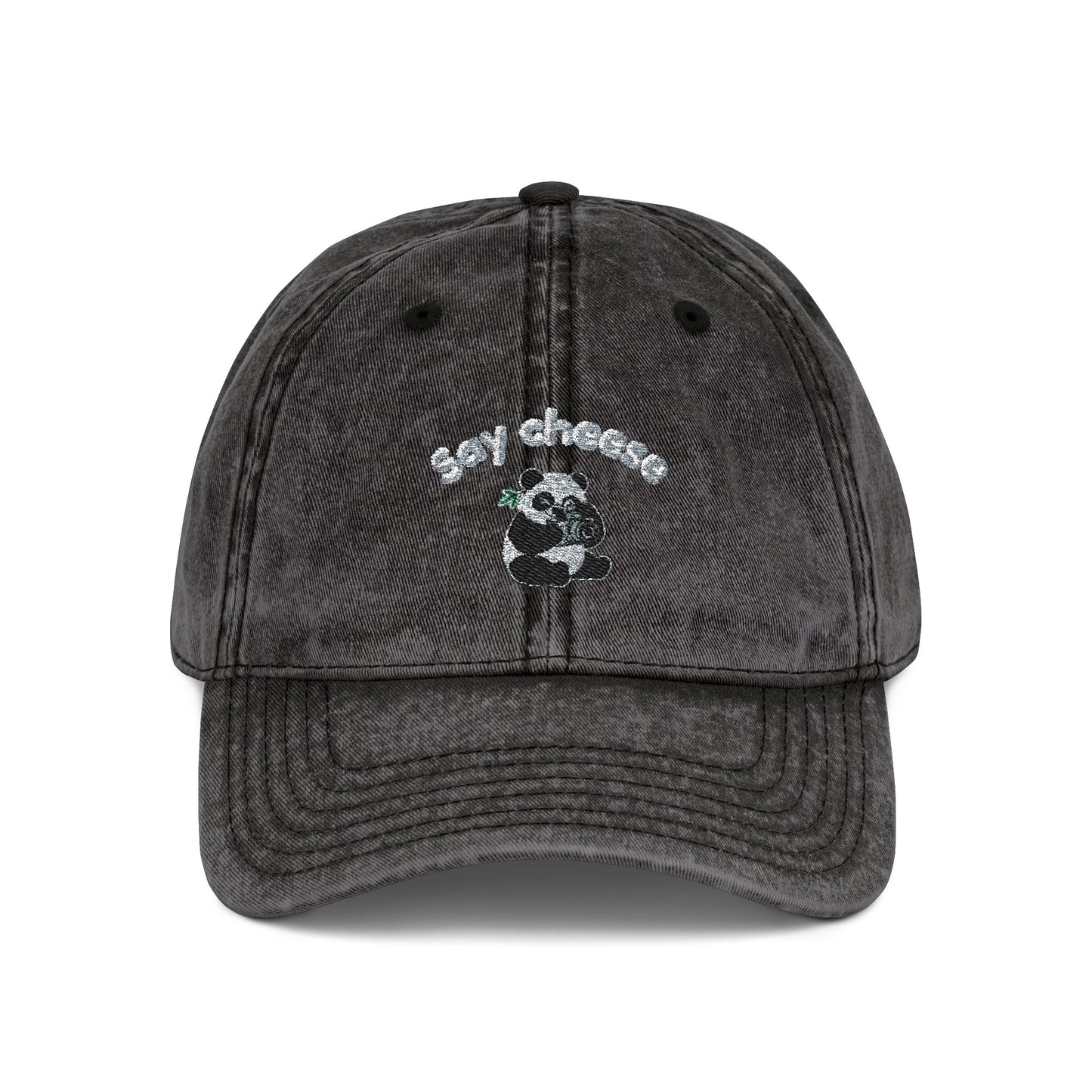 Say Cheese Hat | Vintage Embroidered Camera Cap