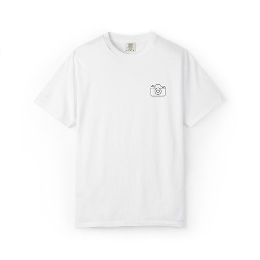 Minimal Camera Embroidered T-Shirt | Photographer Shirt