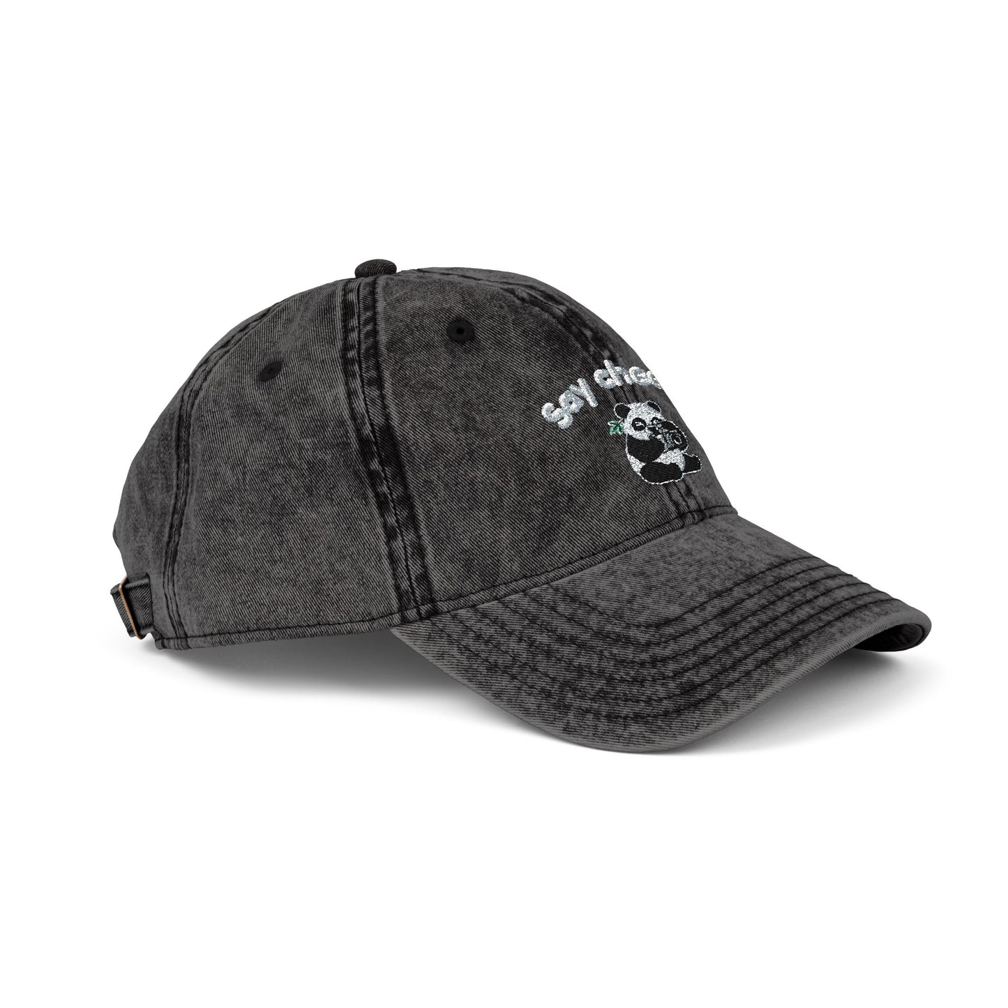 Say Cheese Hat | Vintage Embroidered Camera Cap
