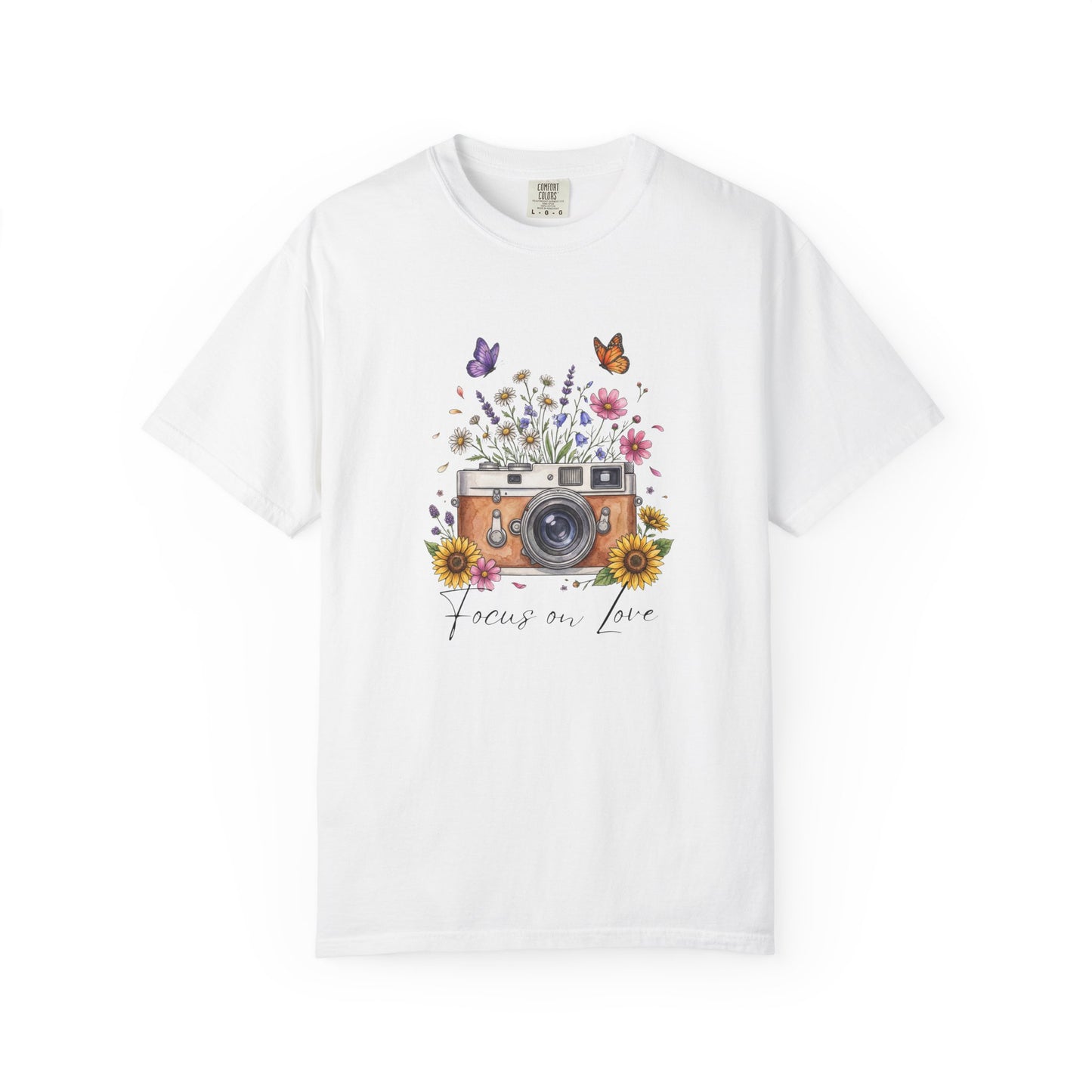 Focus on Love Shirt | Floral Camera Photography Tee